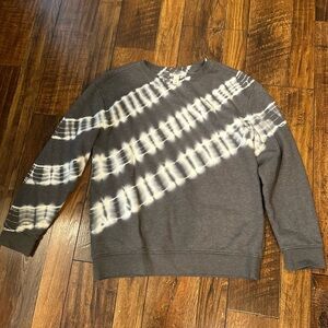 Cat & Jack Gray and White Tie-Dye Sweatshirt